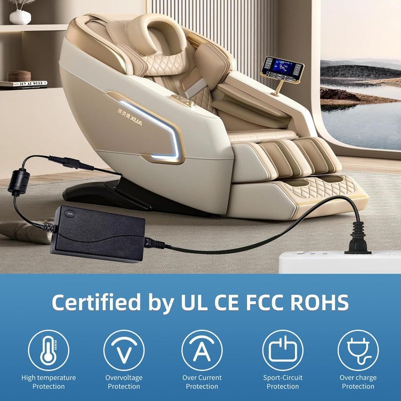 Ousaly Universal Power Cord for Recliner Chair - 2-Pin Power Adapter with Extension Cord for Lift Chair, Recliner Sofa, Recliner Couch, 29V2A Power Supply Compatible with Power Recliner Most Makes & Models - Image 4